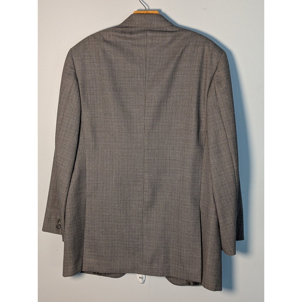 Southwick Mens Gray Micro Check 3 Button Sport Coat Blazer USA Made 39 Reg - Picture 6 of 6